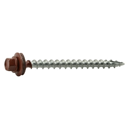 Buildright Self-Drilling Screw, #10 x 2-1/2 in, Painted Steel Flange Hex Head External Hex Drive, 57 PK 51836
